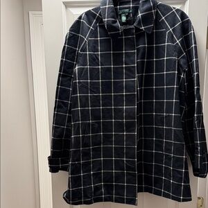 Lauren Ralph Lauren Black and Cream Checkered Jacket
